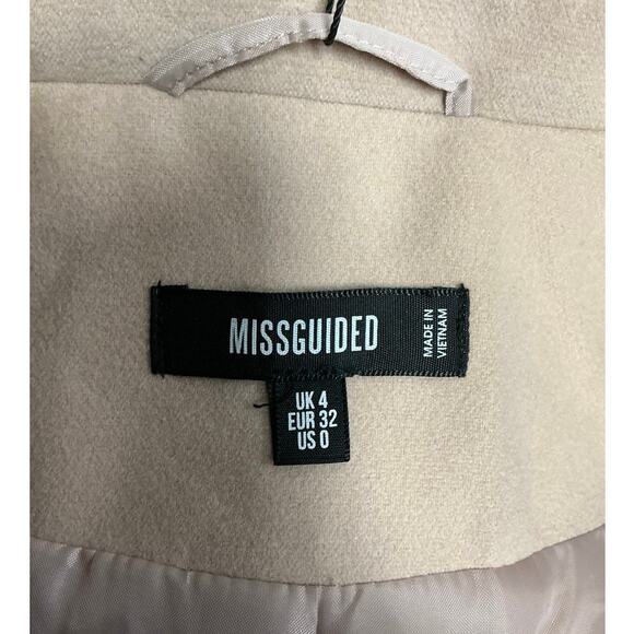 Missguided Belted Maxi Formal Coat Nude Women’s Size 0 - Picture 3 of 6
